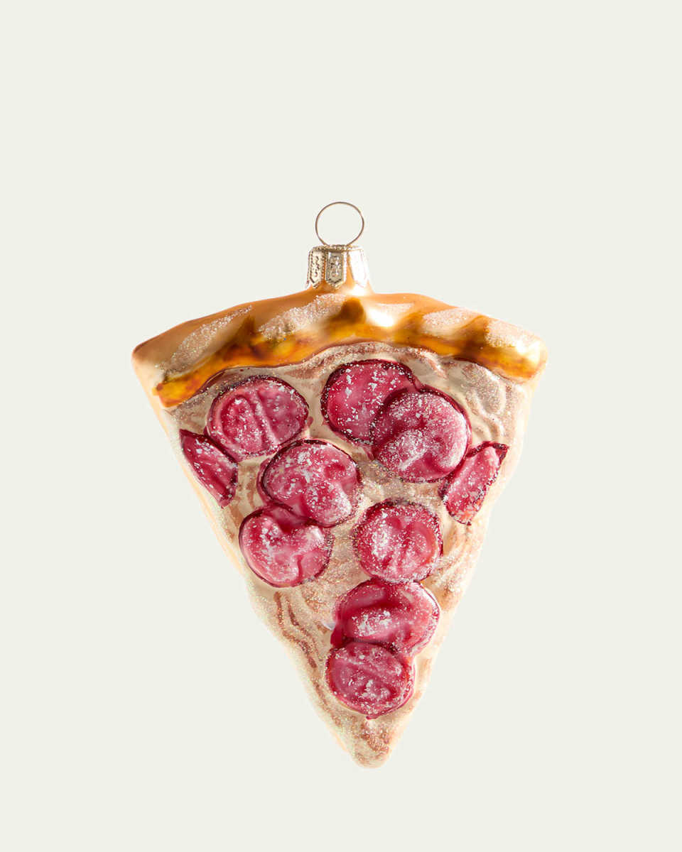Pepperoni Pizza Slice Christmas Ornament